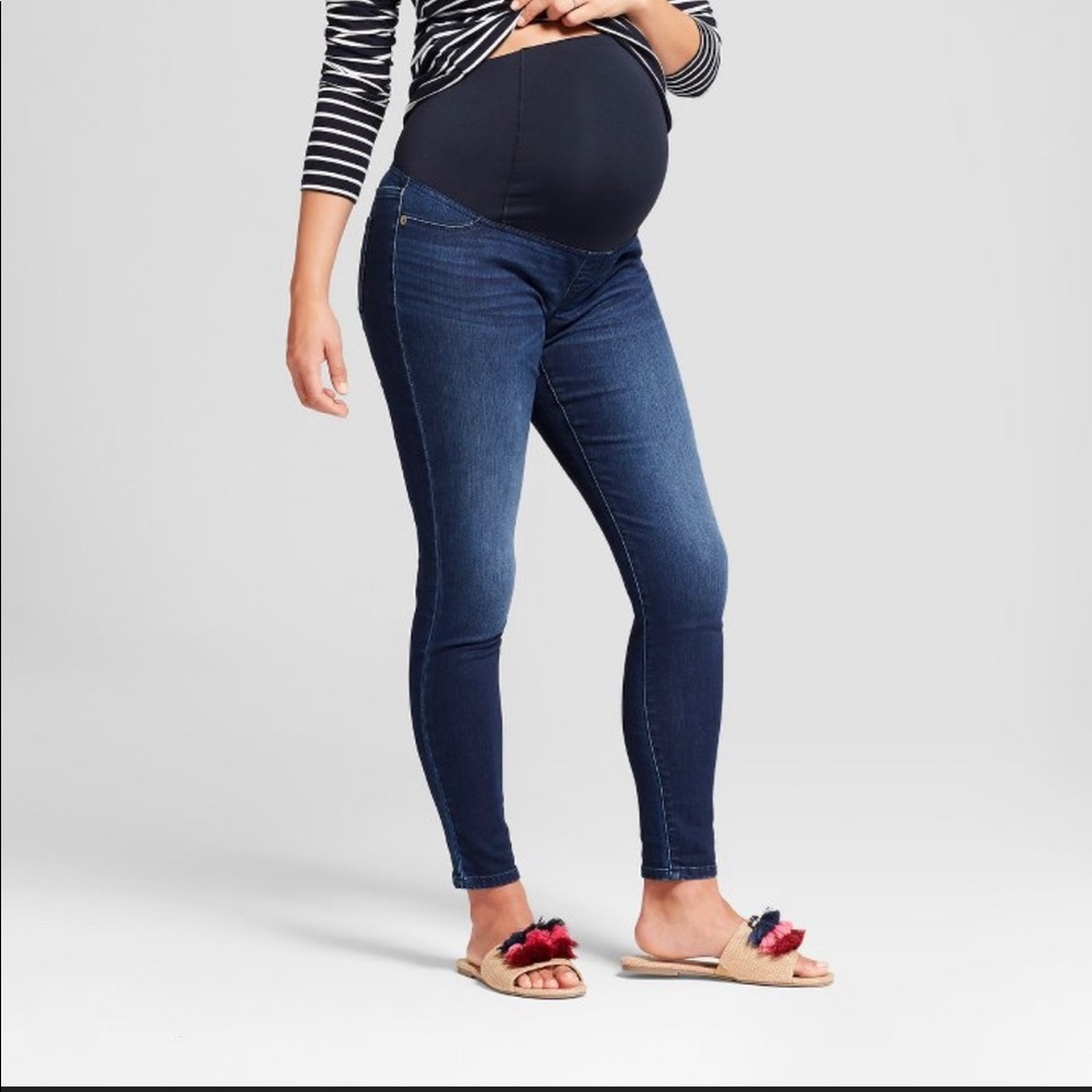 Isabel Maternity Crossover Panel Skinny Jeans, Size 16